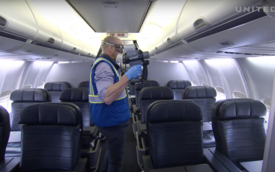 United Airlines Uses EMist’s Electrostatic Technology