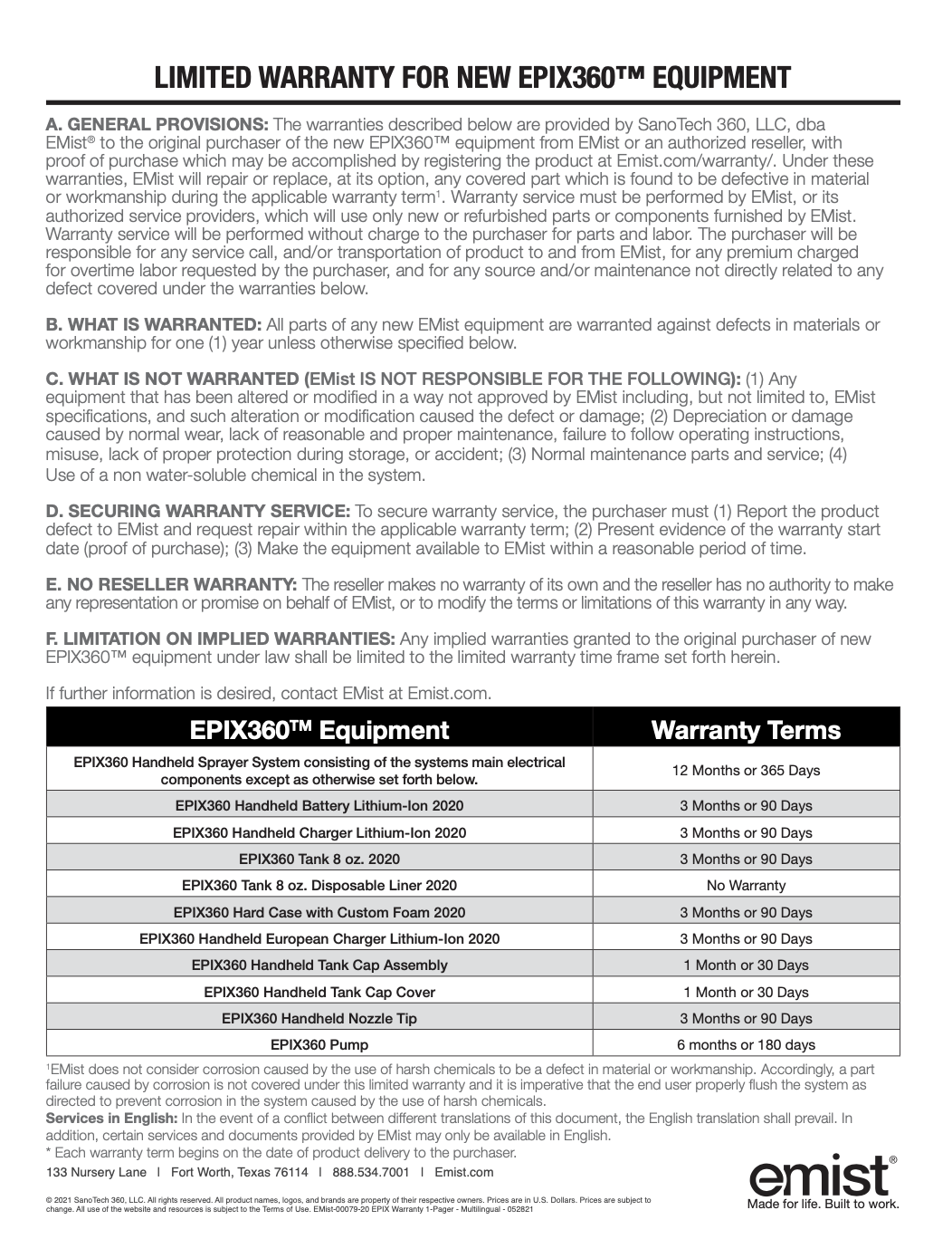 EMist EPIX360 User Manual PDF image thumbnail