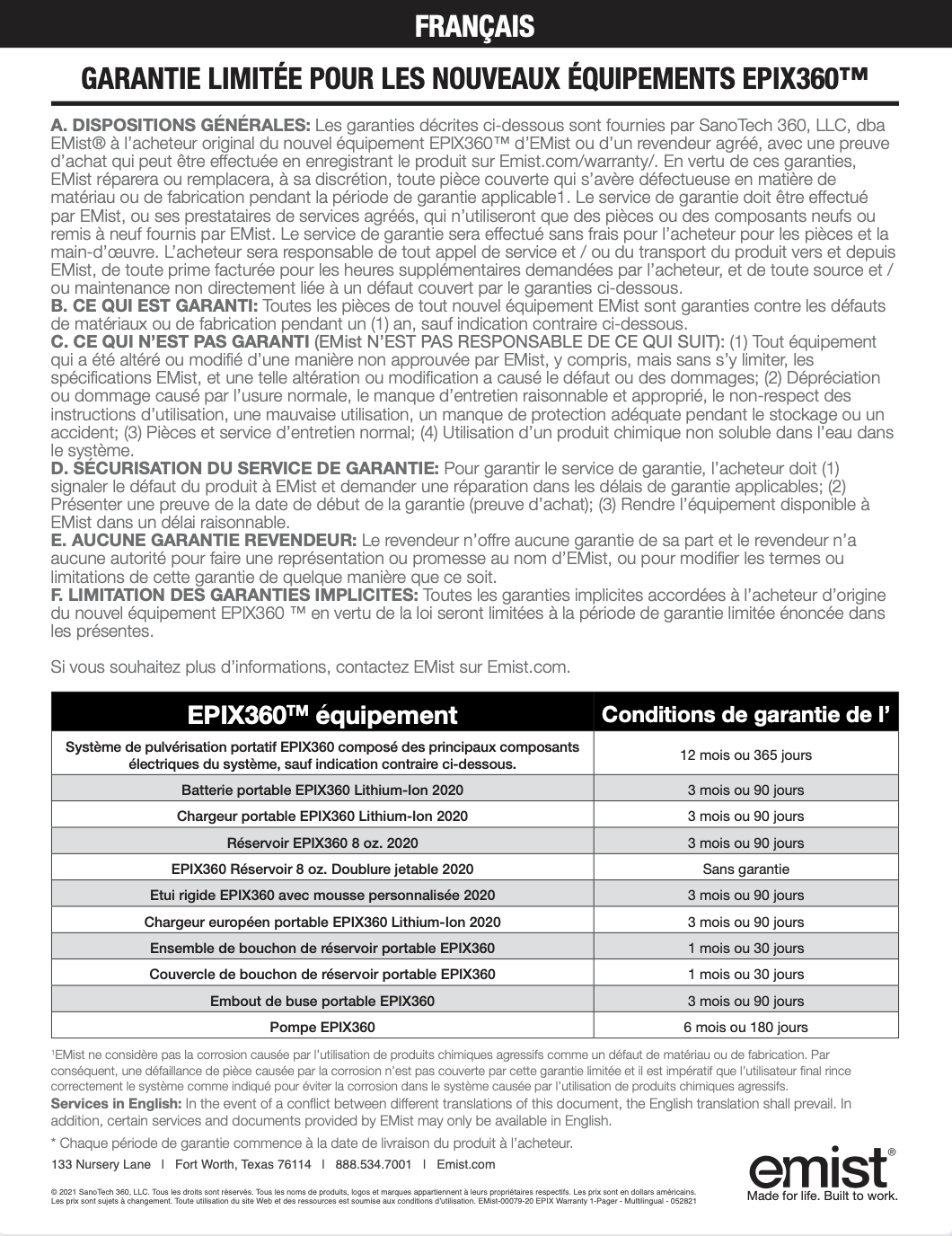 EMist EPIX360 User Manual PDF image thumbnail
